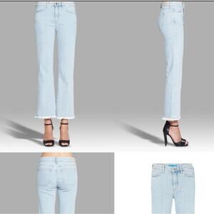 M.i.h Jeans “Lou” High Rise Cropped Bell, Light Blue Women's Jeans, Size 24